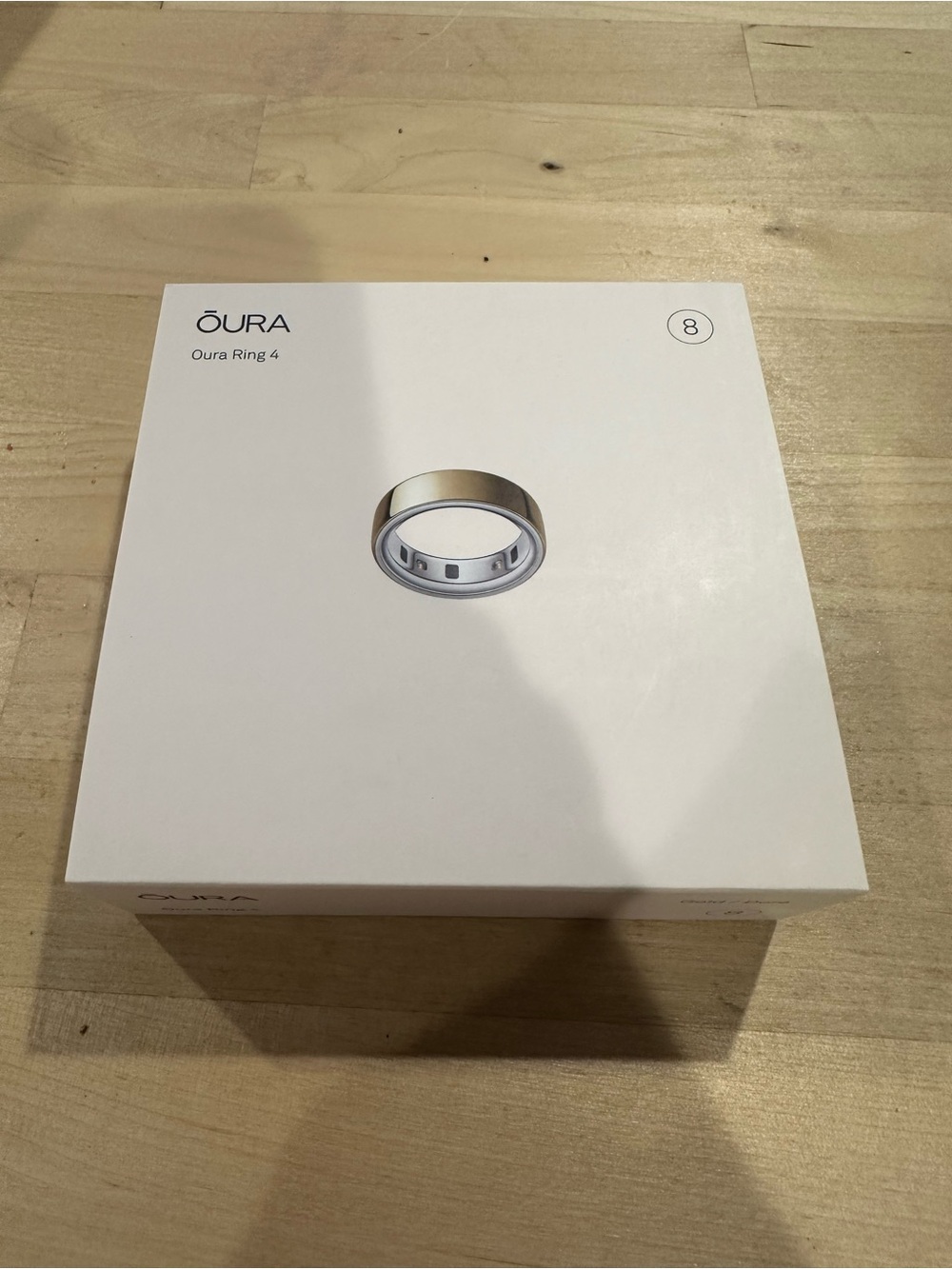 Oura Gold and White Smart Ring Box